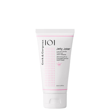 A tube of mini-sized (1.69 fl.oz/50 ml) Jelly Joker cleanser on white background.