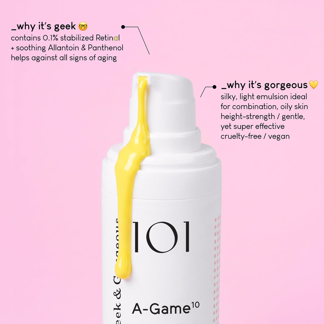 A bottle of A-Game 10 on white background.
