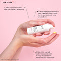 A photo of A-Game 20 held in a hand, and a small amount pressed onto the other hand's index finger.
The text on the image explains how to use it: use it in your PM routine after your liquids and gel type of products - use it only if you're an experienced retinoid user.
Apply a pea sized amount to your fingertip&place a small dot on your forehead, nose, cheeks and chin.
Blend it evenly and wait a few seconds until it's fully absorbed, then follow with your moisturizer.
Do not use it if you're pregnant!