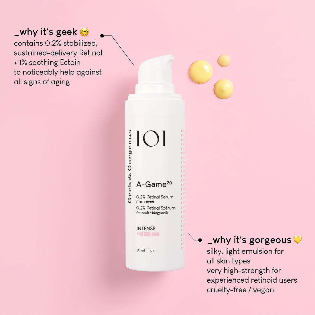A bottle of A-Game 20 on white background.