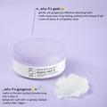 A photo of a jar of Mighty Melt, with the texture of the balm next to it, a rich-spreading, buttery texture.The text on the image explains why it's geek: gentle, yet gorgeously effective cleansing balm, melts away even long-lasting, waterproof makeup&SPF rinses off easily & completely clean.
A different section of text explains why it's gorgeous:melts on the skin quickly transforming into a silky oil, leaves skin soft with no greasy residue,cruelty-free, vegan