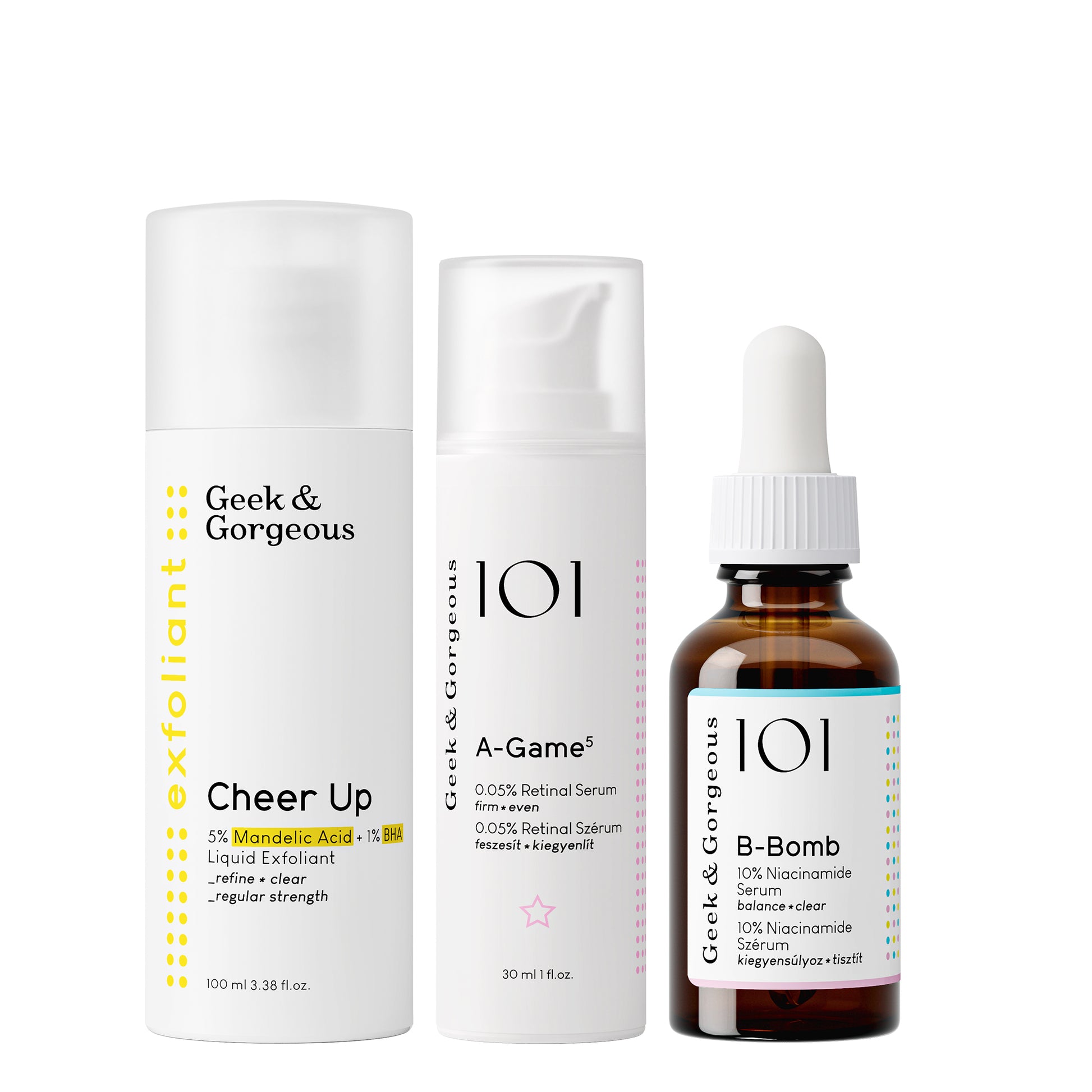 Clear Days Kit which contains a bottle of full sized Cheer Up, an A-Game 5, and a B-Bomb